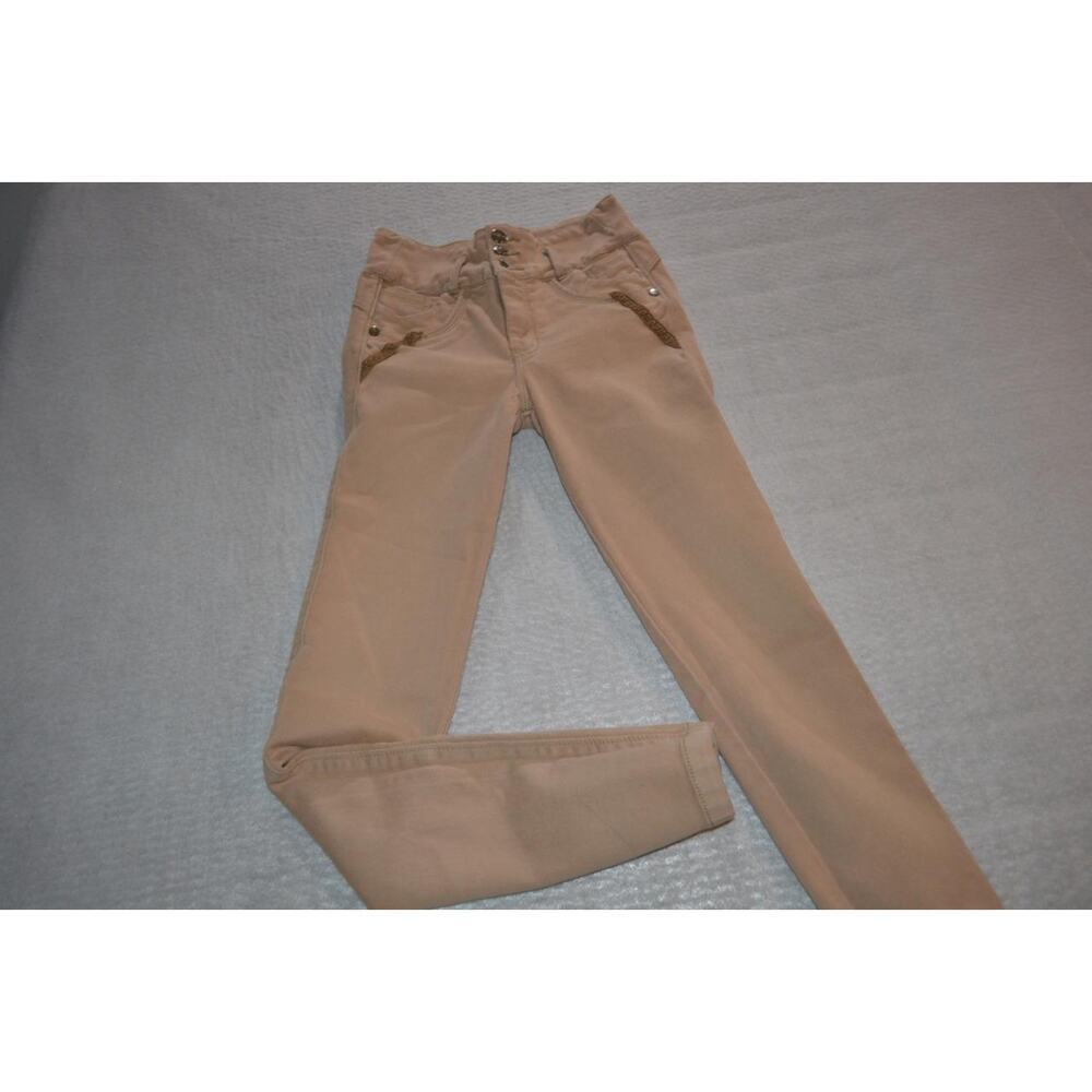 Bon Bon Up Pants Leggings Womens Size 23 X 28 Stretch Tan Cotton Blend